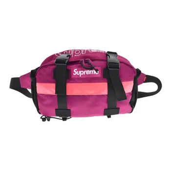 Supreme Nylon, Leather Sling Bag, One Shoulder, Crossbody, Fanny Pack Regular Unisex Purple