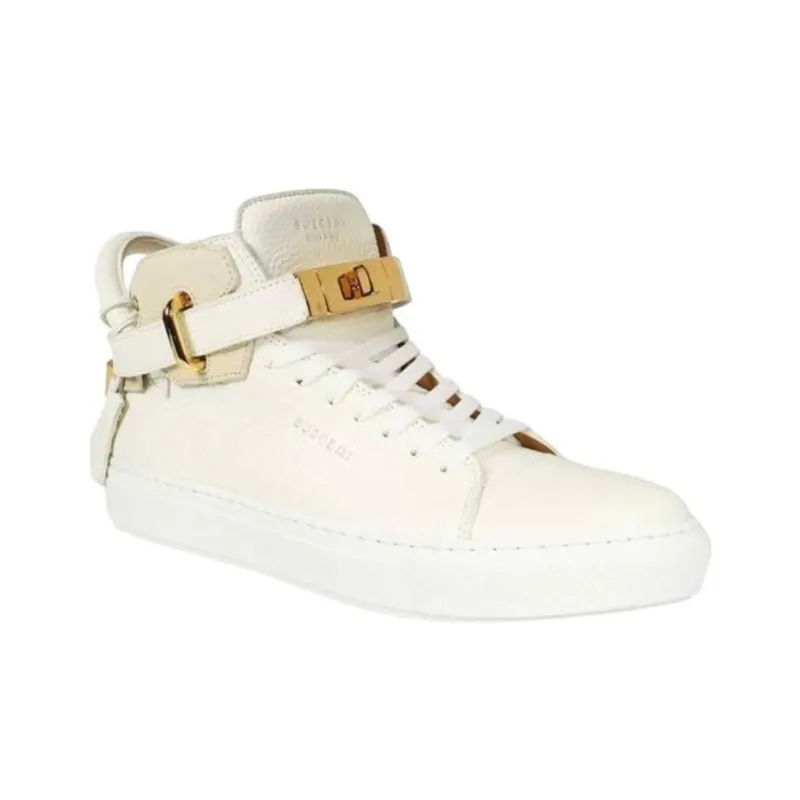 Buscemi High-Top Skateboard Shoes Men's Ecru-1