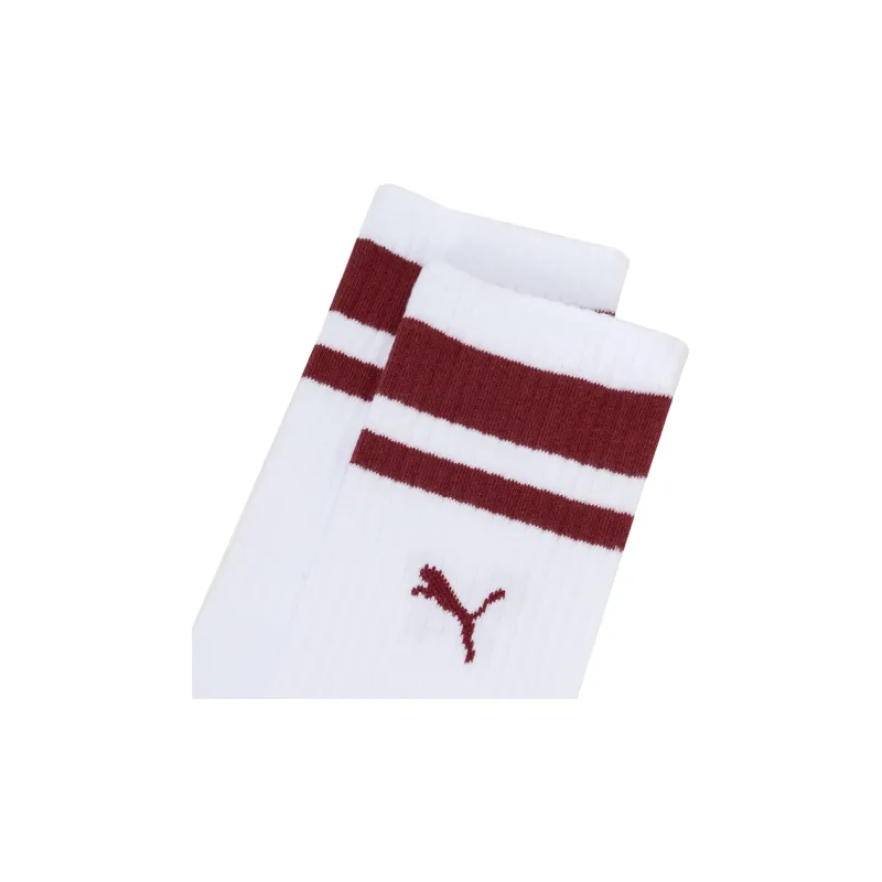 PUMA Sportstyle Series FW24 Mid Calf Socks Unisex 1 Pack White/Red-3