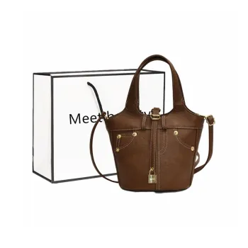 Fitchell PU Handbag Women's Brown/Ecru