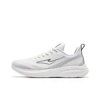 Erke Cushioning Lightweight Low Top Running Shoes Men's Microcrystal White Bright Silver