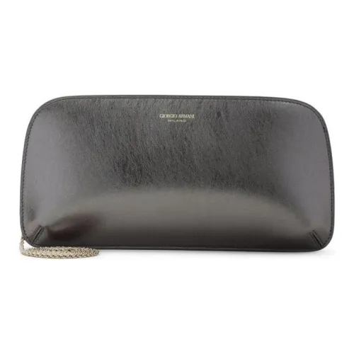 AMANI Lambskin Shoulder Bag Women's Gray