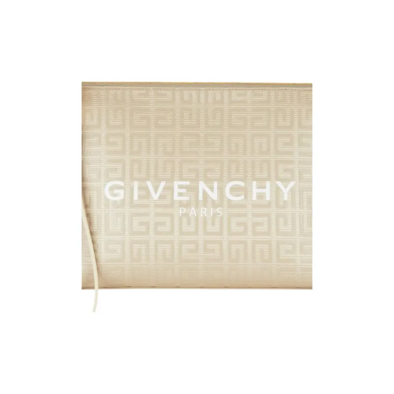 Givenchy Coated Canvas Clutch Tubas Women's Gold-3