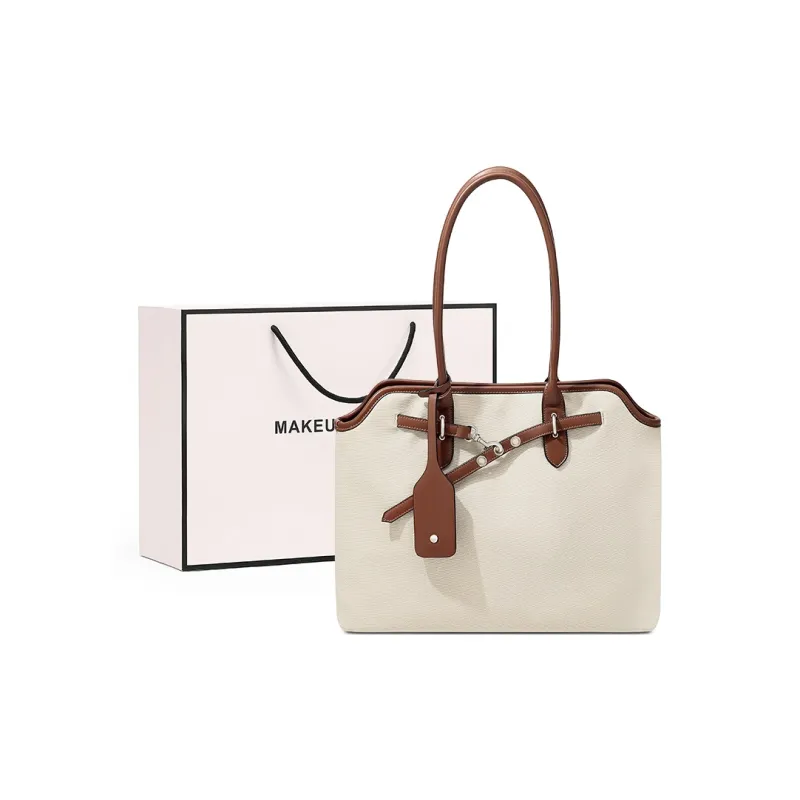 MAKEUP KITTEN PU Office Date Handbag Tote Bag Shoulder Bag Regular Women's Light Blue/Khaki-7