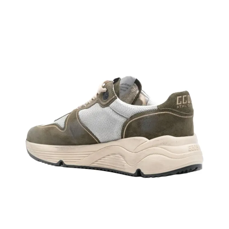 Golden Goose Running Sole Low Top Casual Shoes Women's Olive Green-3