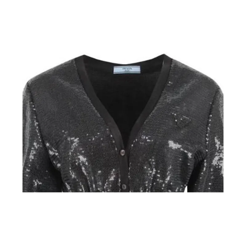 PRADA Sequins Embellished Crop Top-5