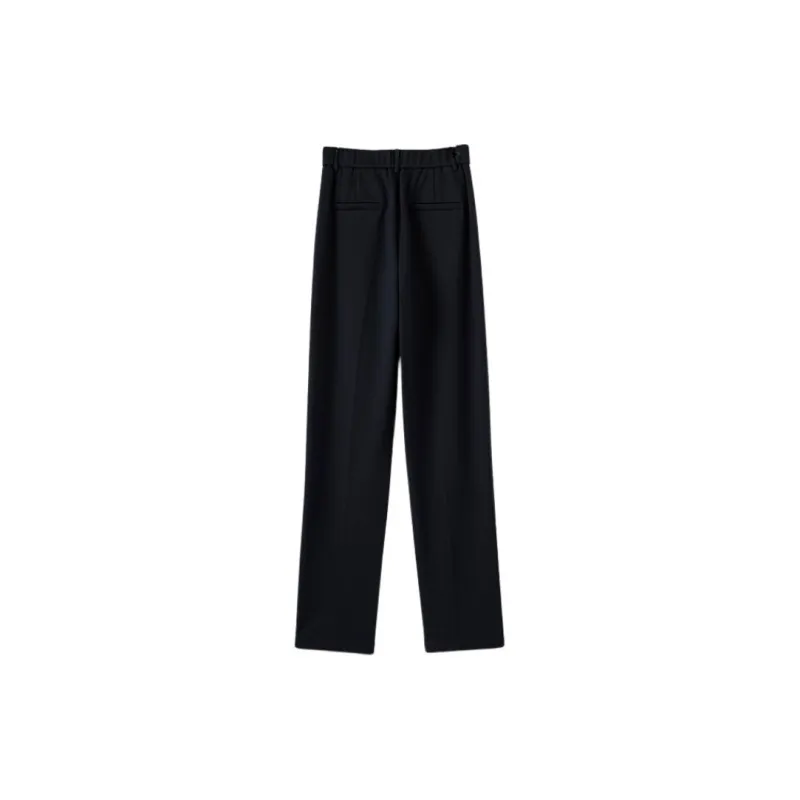 Late White Casual Pants Women's Dark Blue-3
