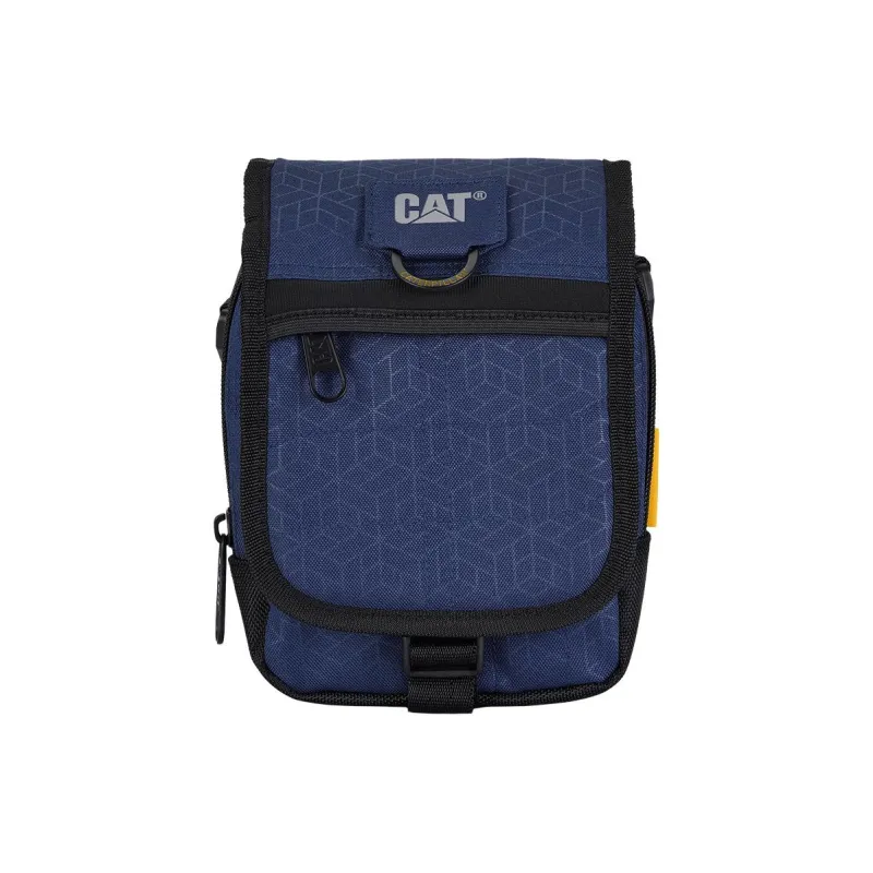 CAT Polyester Shoulder Bag, Crossbody Bag Medium Size Men's Black/Green Camouflage/Blue-11
