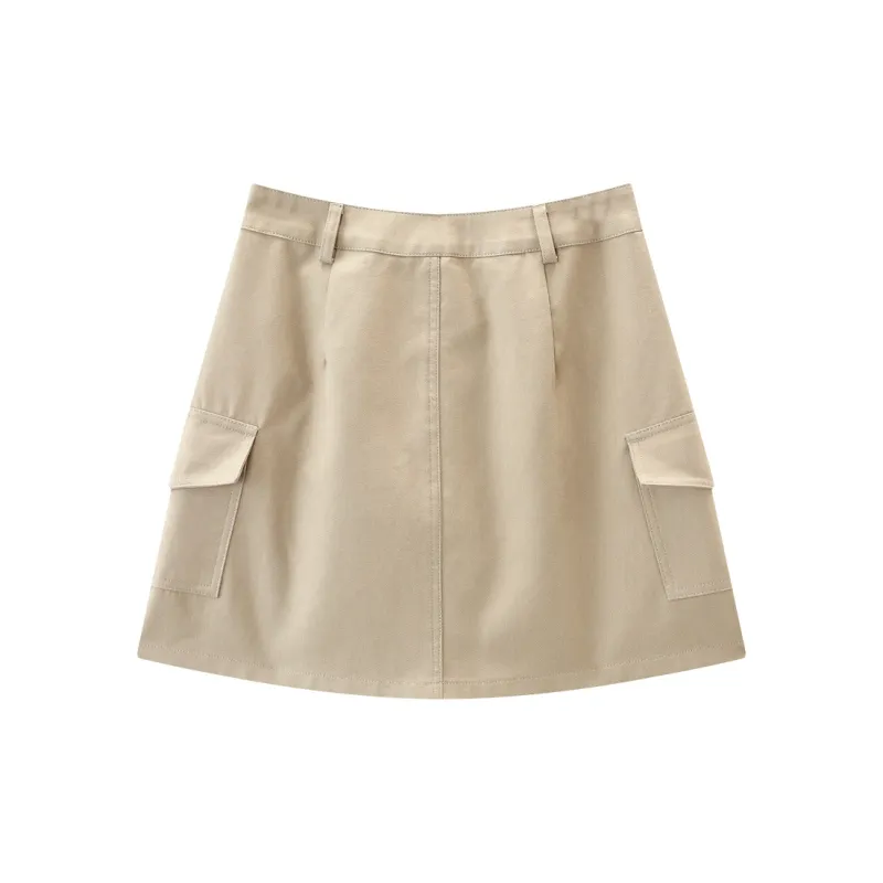 KUHNMARVIN Cargo Short Skirts Women's Khaki-1