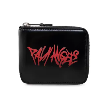 PALM ANGELS Logo Printed Zipped Wallet
