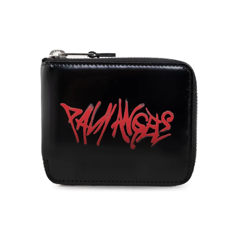 PALM ANGELS Logo Printed Zipped Wallet-0