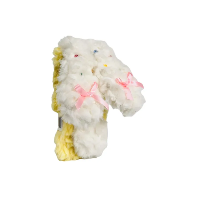 Wei Xin Plush Material Polka Dot Big Ears Rabbit Phone Cases Compatible With IPhone 16/15 Pro Max/Apple 13/14 Pro/Max-2
