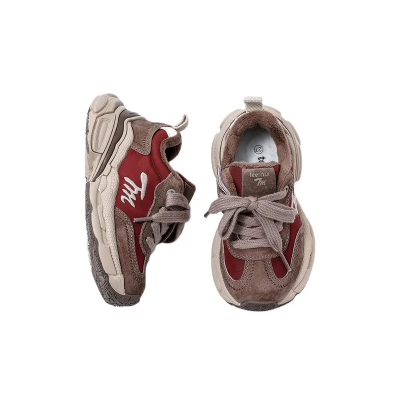 Teenmix Lightweight Shock Absorbers Low Top Kids Lifestyle Shoes Burgundy Kids'-4