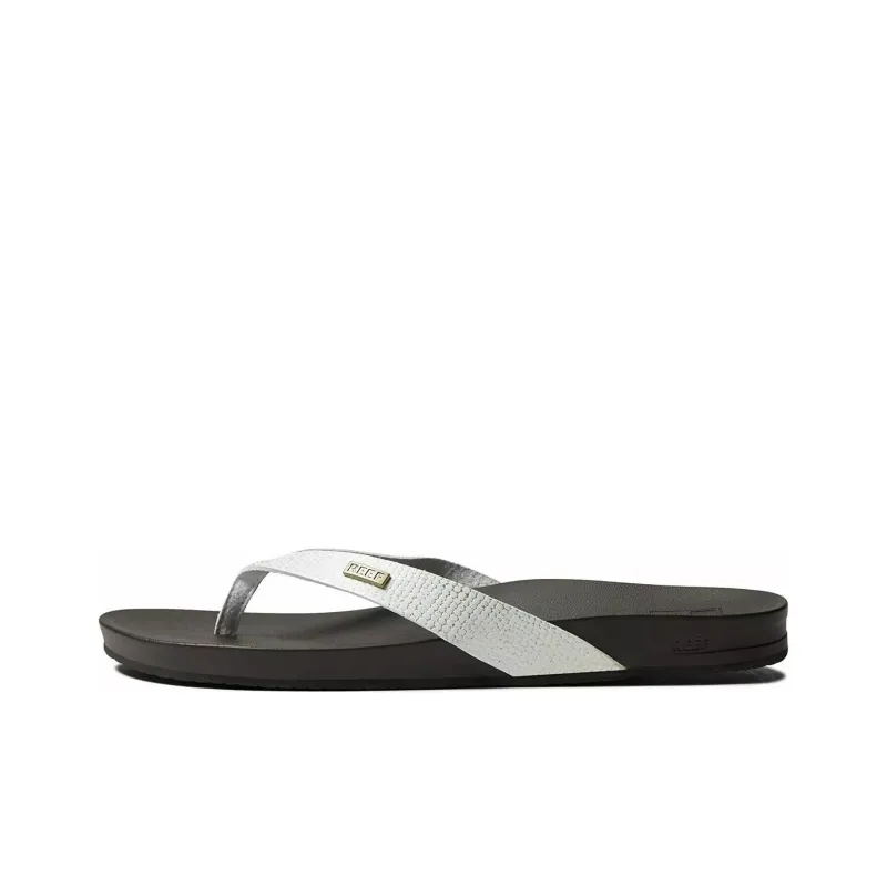 REEF Odor-Resistant Slip-Resistant Flip Flops Women's White Brown-0