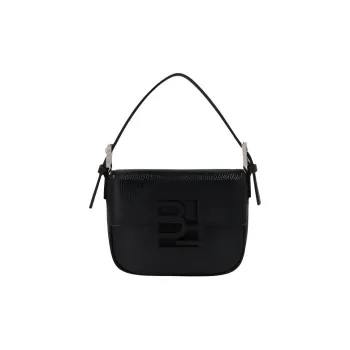 By Far Grained Leather Portable Crossbody Bag, Shoulder Bag Women's Black