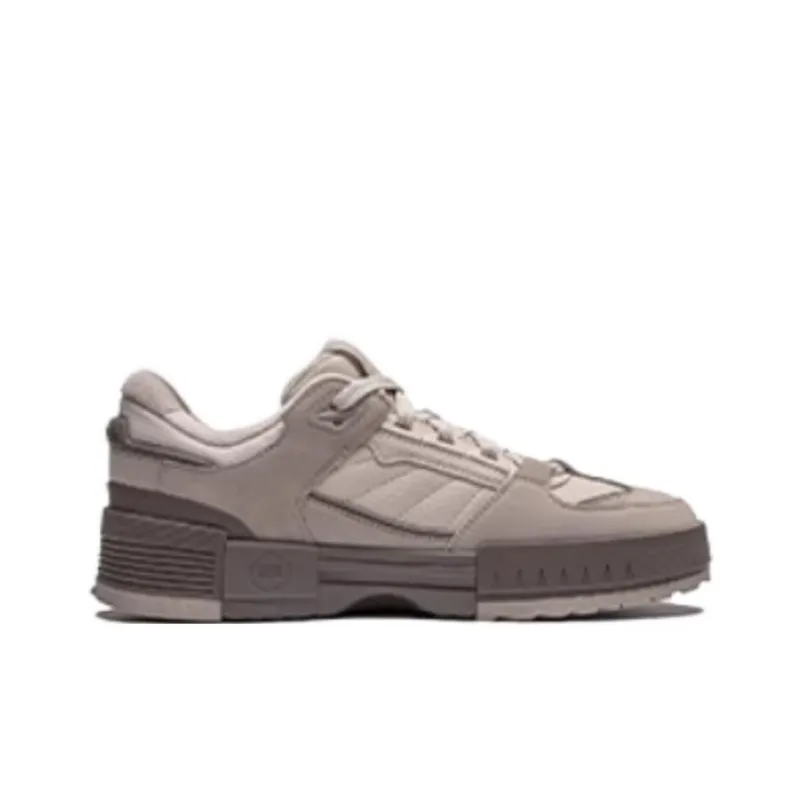 LiNing Li Cheng Cushioned Wear-Resistant Lightweight Breathable Low-Top Skateboard Shoes Men's Gray-1