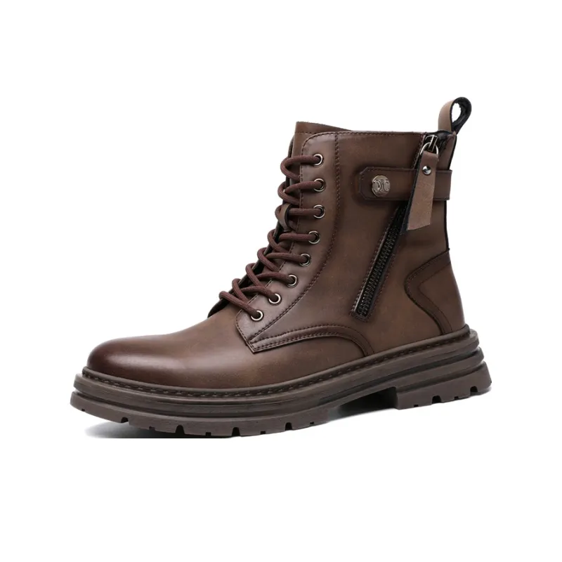 Ruomini Short Martin Boot Men's Brown-4
