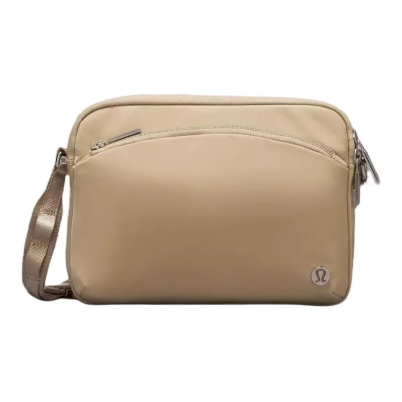 Lululemon Nylon With Recycled Polyester Shoulder Bag, Crossbody Bag Unisex Khaki-0
