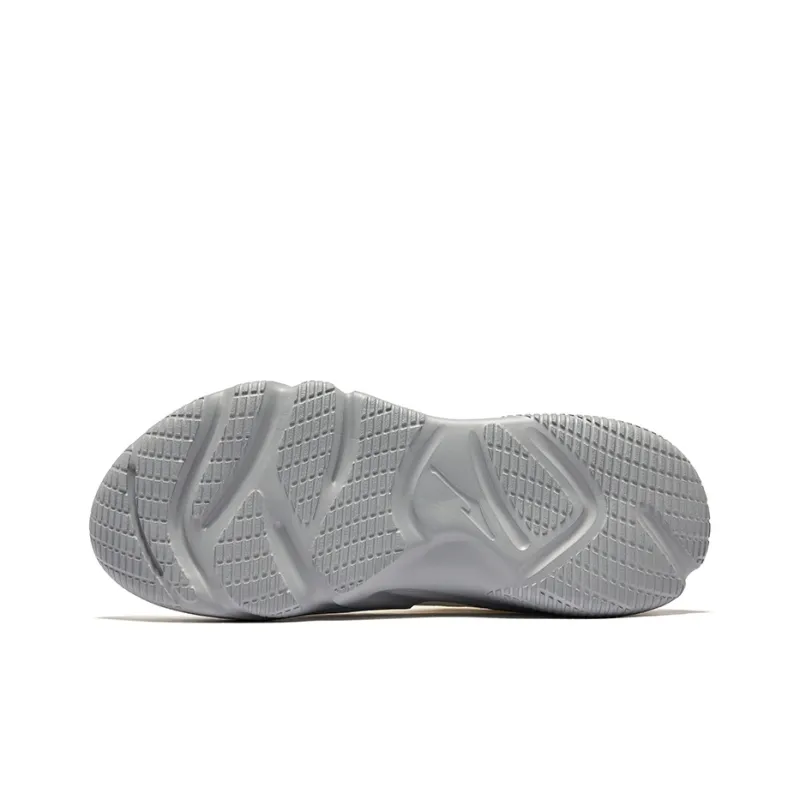 Erke Ci Wu Rebound Wear Resistant Breathable Low Top Casual Shoes Men's Microcrystal White Mist Gray-4