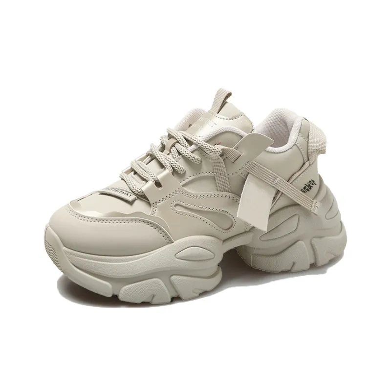 Budding Bear Slip Resistant, Abrasion Resistant, Lightweight, Height Increasing Low Top Chunky Sneakers Women's Box-1