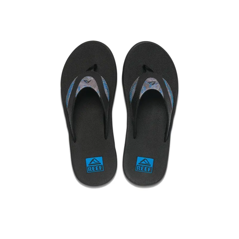 REEF Abrasion-Resistant Slip-Resistant Flip Flops Men's Black Blue-3