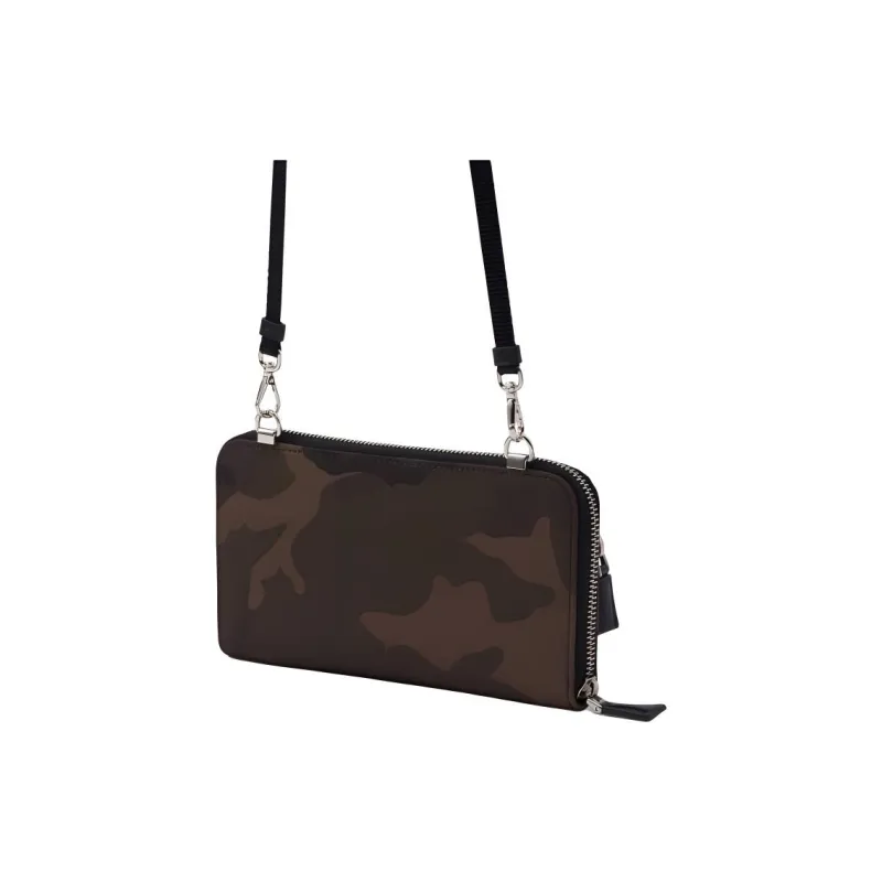 PRADA Leather Crossbody Bag Shoulder Bag Women's Dark Brown-2