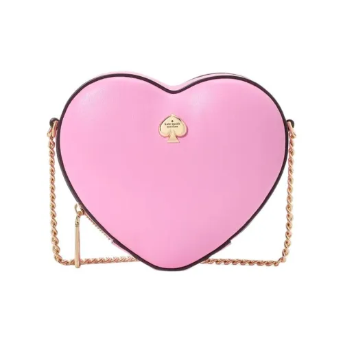 Kate Spade Artificial Leather Heart Shaped Bag, Shoulder Bag, Crossbody Bag Mini Women's Pink