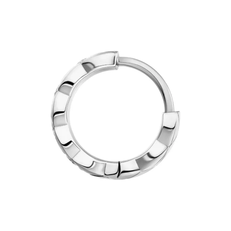 CHANEL Diamond Earrings Unisex Silver-1
