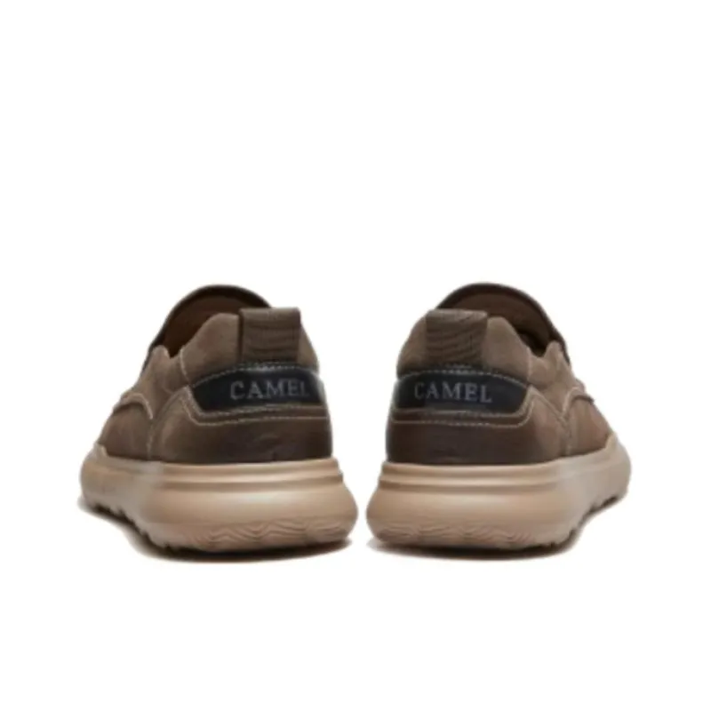 CAMEL Men's Casual Shoes Men Low Top Khaki/Black, Earth Yellow/Black-1