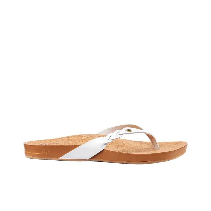 REEF Abrasion-Resistant Slip-Resistant Flip Flops Women's White Brown-1