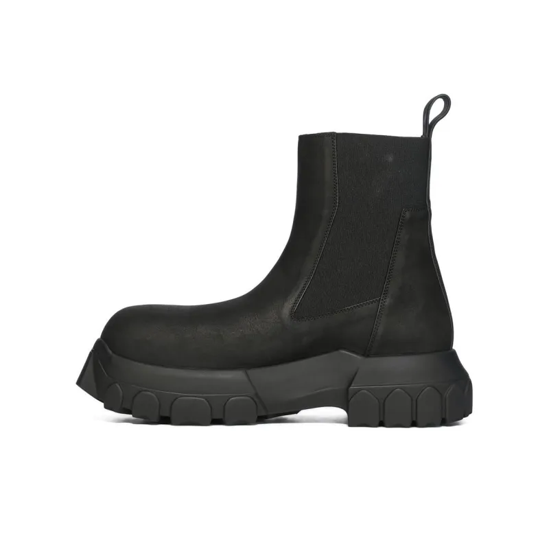RICK OWENS/RO Bozo Short Chelsea Boots Women's Black-0