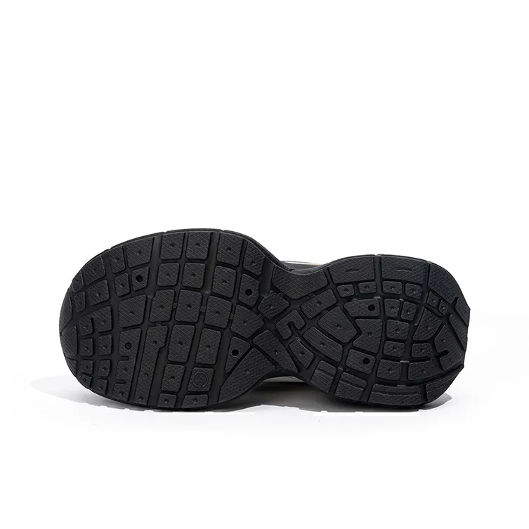 Babaya Slip Resistant Breathable Low Top Kids' Running Shoes Beige Black Teenagers-7