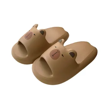 Thin Strips Slippers Unisex, Brown