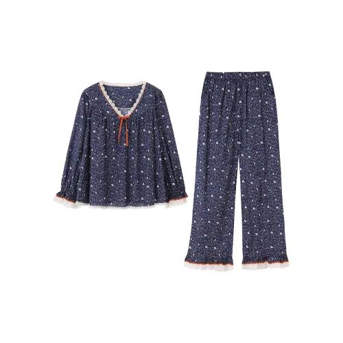 MADALLO Pajama Set Women's Navy Blue