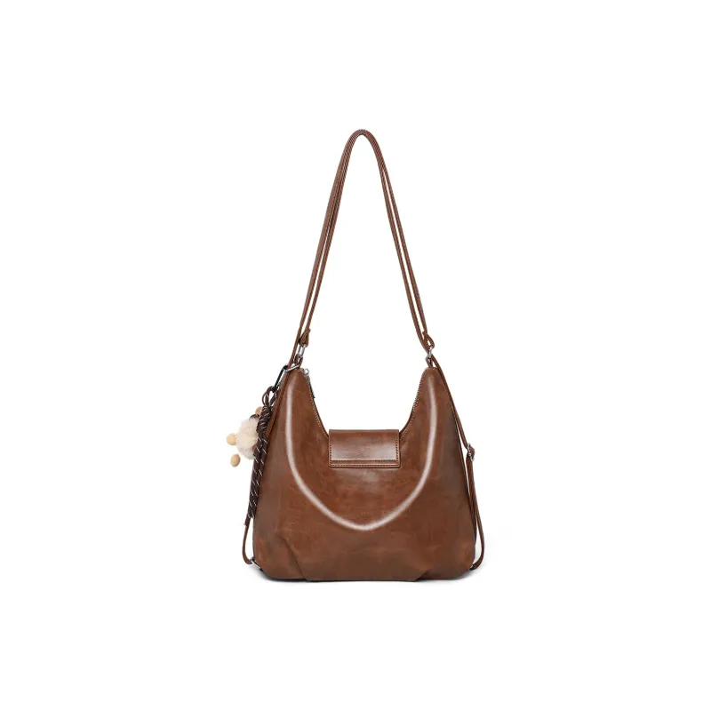 C°BANNER Synthetic Leather One Shoulder Underarm Tote Regular Women's Coffee/Brown/Black-8