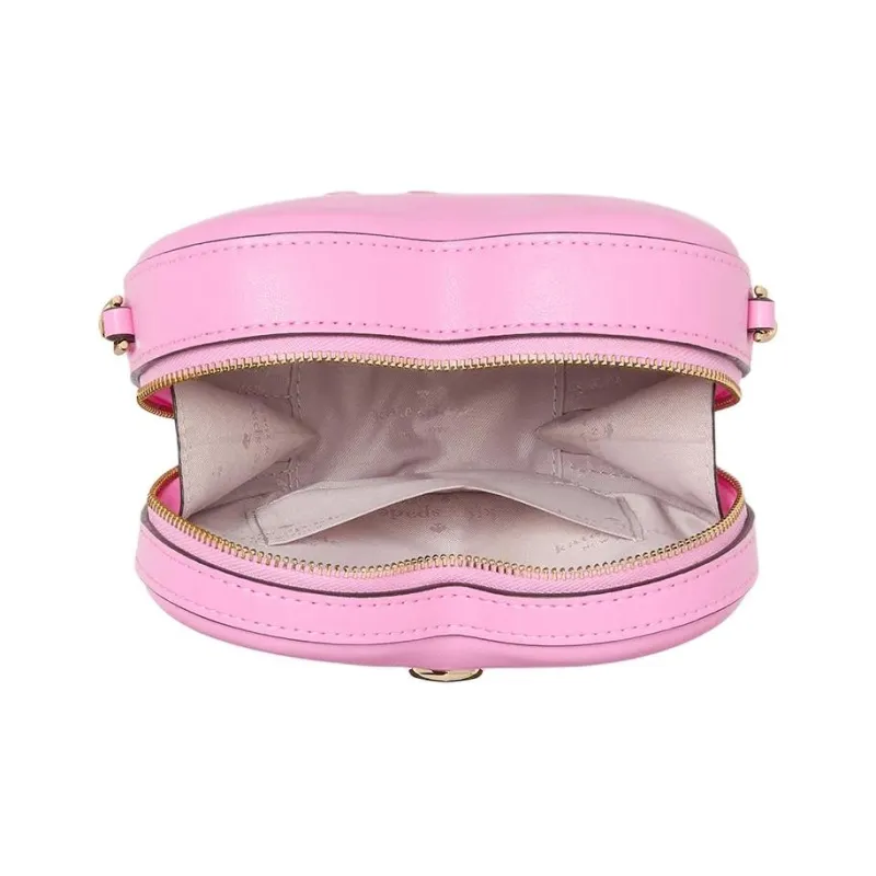 Kate Spade Artificial Leather Heart Shaped Bag, Shoulder Bag, Crossbody Bag Mini Women's Pink-2