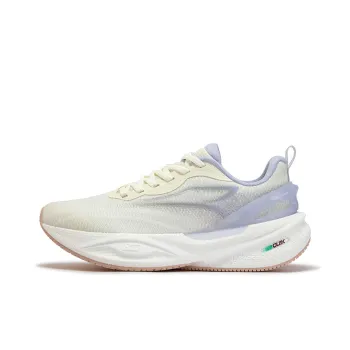 361° Speed Boost CQT2.0 Cushioned Slip Resistant Breathable Low Top Casual Running Shoes Unisex White Purple