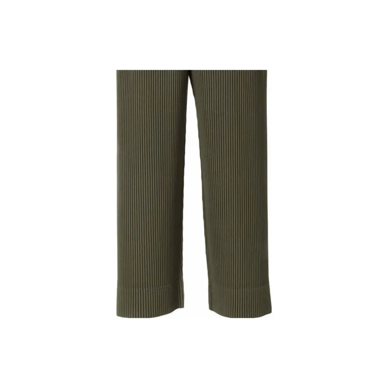 Homme Plissé Issey Miyake Casual Pants Men Army Green-2