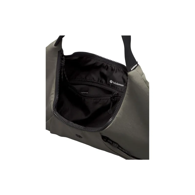 Lululemon Fabric Croissant Bag Shoulder Bag Crossbody Bag Regular Women's Green Gray & Black-2