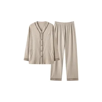 XIAFENYAN Pajama Set Men's Khaki