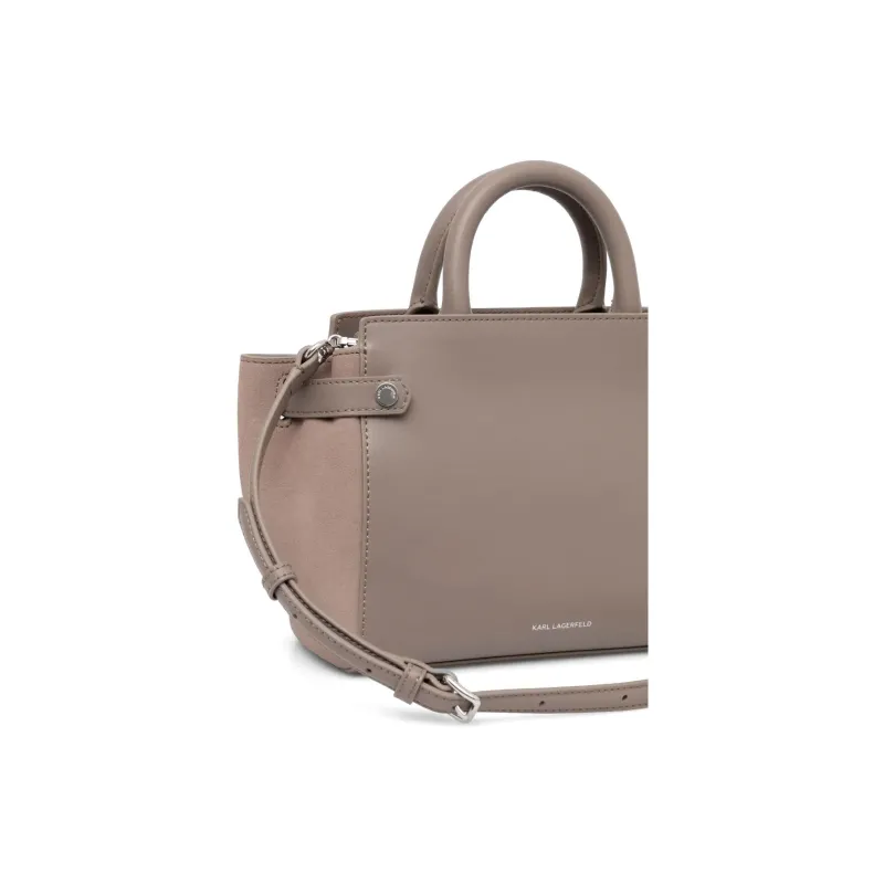 KARL LAGERFELD K/Ikonik Recycled Nylon Tote Bag, Shopping Bag, Shoulder Bag, Crossbody Bag, Handbag Unisex Brown-2