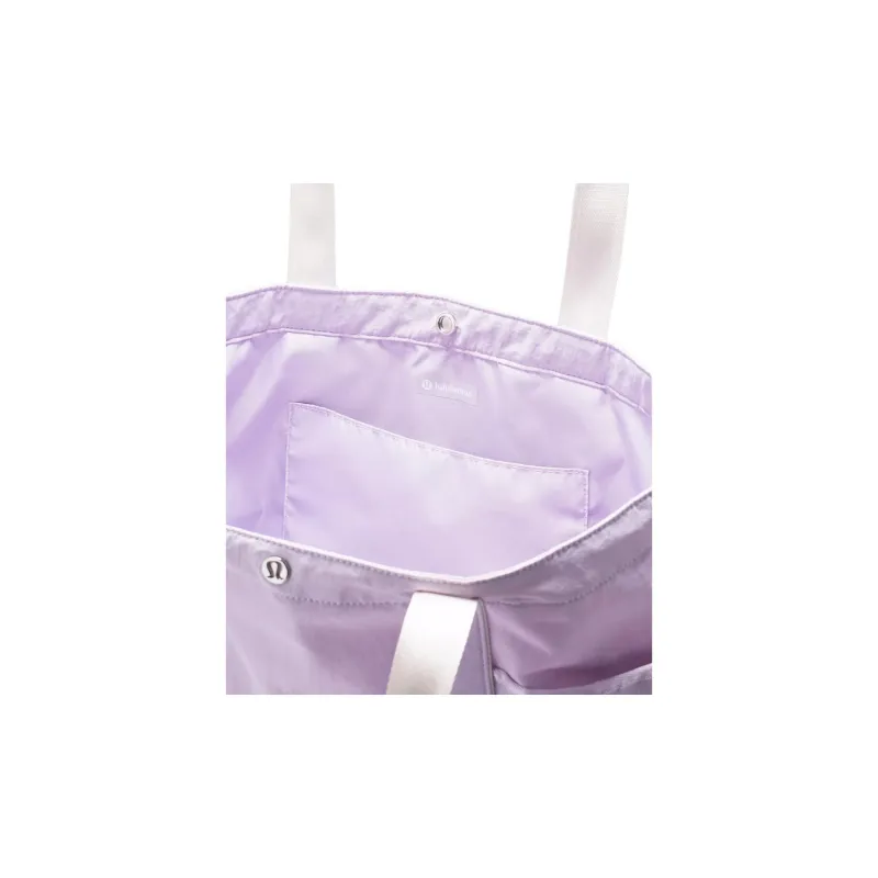 Lululemon Nylon Polyester Tote Bag, Shopping Bag, Handbag Regular Unisex Lilac-5
