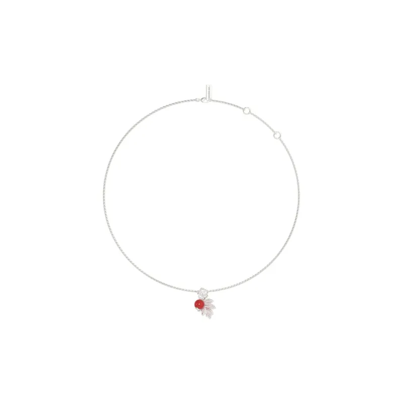 Mouhooland Red Agate Necklaces Unisex-0