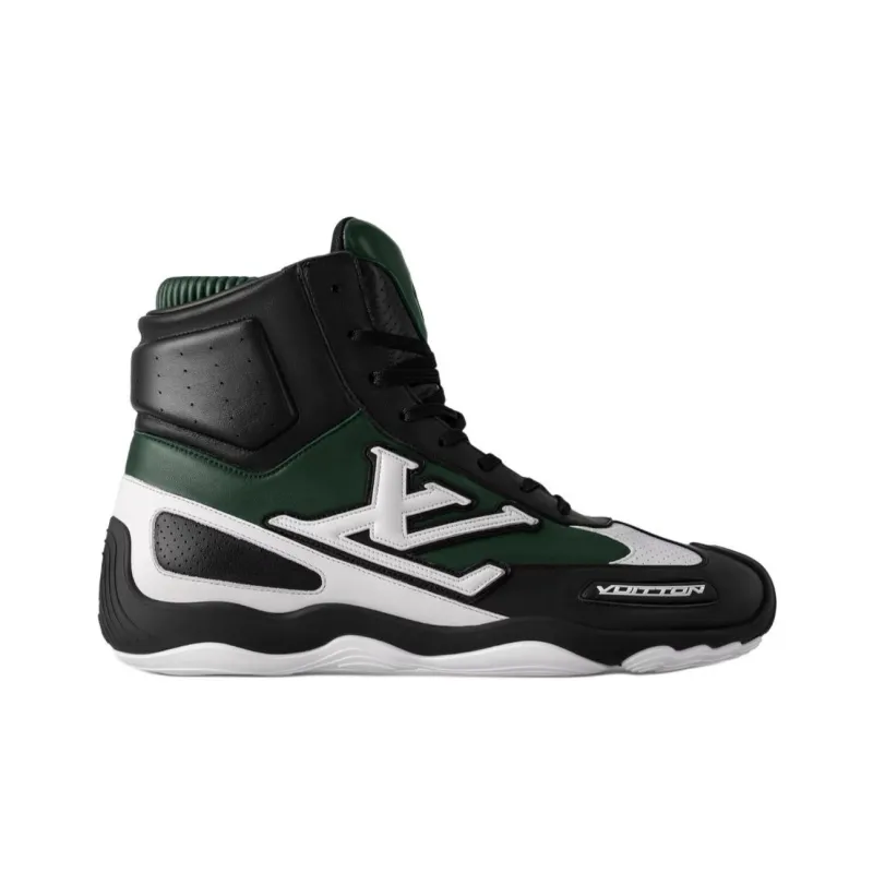 LOUIS VUITTON Footprint Racing 2025 Spring Summer Men's Collection High Top Casual Shoes Men's Black-1