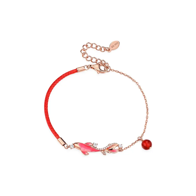 KADER 925 Sterling Silver Bracelets Women's Red, Success Box-5