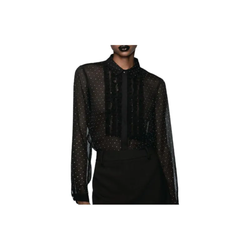 ZARA Halloween Limited Edition Series Shirts Women's Black-2