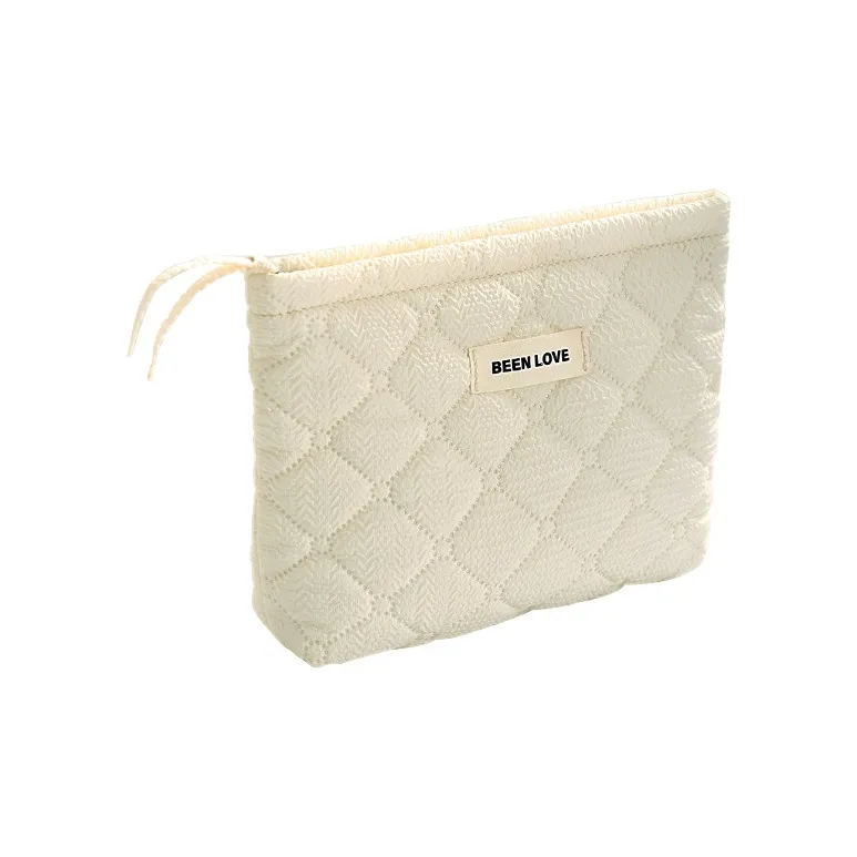 Boniu Polyester Makeup Bag Unisex Purple/Beige-0
