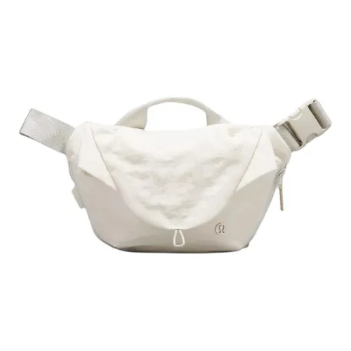 Lululemon Nylon Handbag Shoulder Bag Crossbody Bag Unisex Albumin Spelled Flaxen