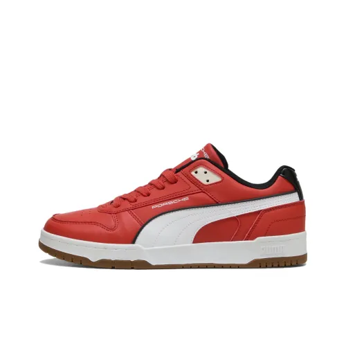 PUMA Porsche Legacy Anti-Slip Wear-Resistant Low-Top Skateboard Shoes Men's Red