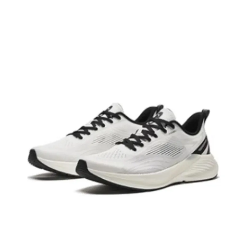 Anta Hydrogen Run 6th Generation Cushioning, Wear Resistant Low Top Running Shoes Men's Black White-1
